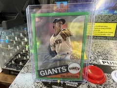 2020 Topps Clearly Authentic Tim Lincecum #TBA-TLI Autograph Auto Green /99