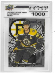 2025-26 Upper Deck Series 1 Population Count 1000 – David Pastrnak #PC-5