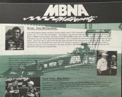 “VRHTF NHRA “CORY MAC” MCCLENATHAN MBNA RACING TOP FUEL DRAGSTER” HAND OUT