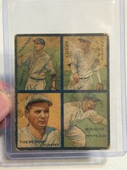 1935 GOUDEY 4 IN 1 TRAYNOR LUCAS THEVENOW WRIGHT 4B ORIGINAL AUTHENTIC CARD #4B