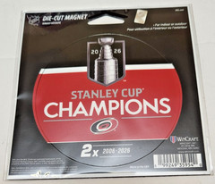 Carolina Hurricanes NHL 2026 Stanley Cup Champions Die Cut Magnet 4″ x 4″