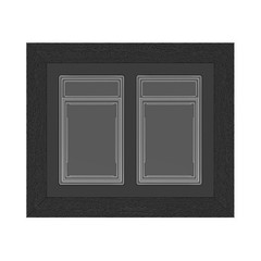 2-Grids Wall Mounting Graded Trading Card Frame for Hockey Baseball Football