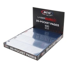 Brand New Box of 100 BCW LaserWeld 20-Pocket T206 Tobacco Trading Card Pages