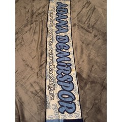 Adana Demirspor Soccer Scarf Unisex OS Blue White Turkish Football Fan Gear