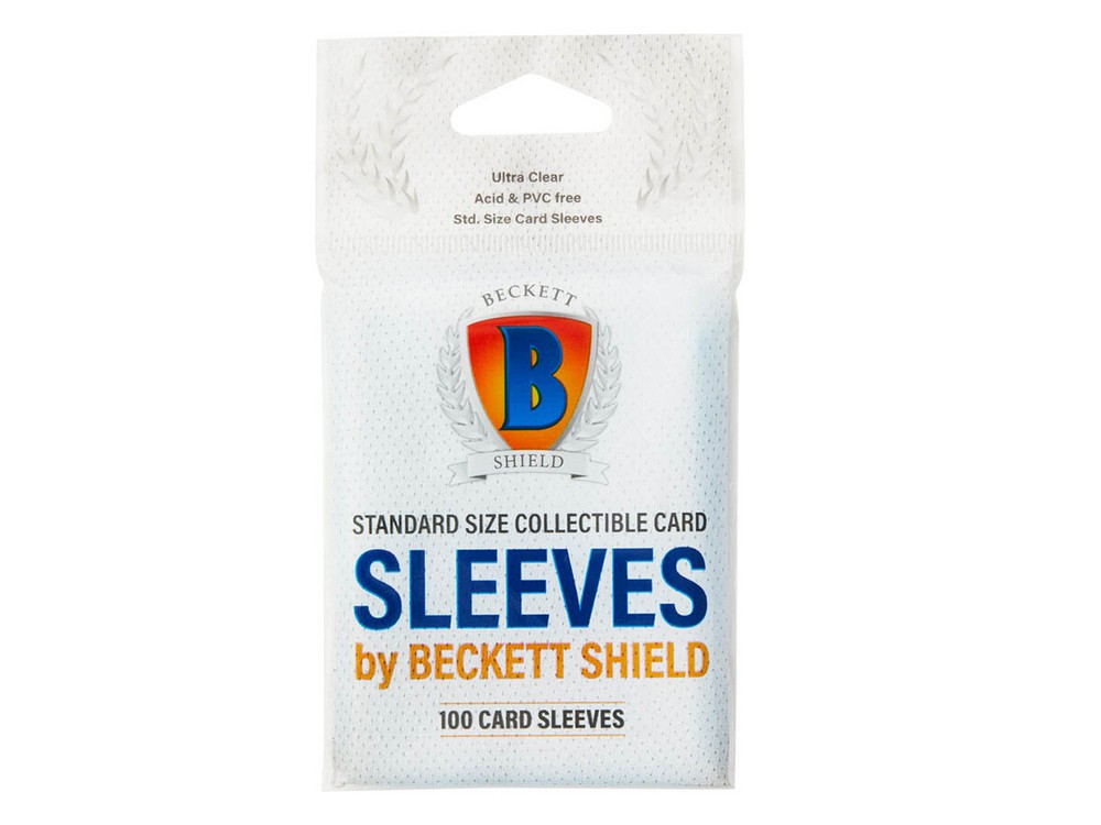 500 PACK – BECKETT SHIELD STANDARD SIZE CARD SLEEVES ULTRA CLEAR ACID & PVC FREE