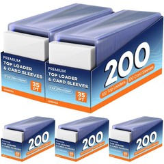 1000 Card Sleeves Top Loaders for Cards, 3″ x 4″ Hard Plastic Toploaders, Bas
