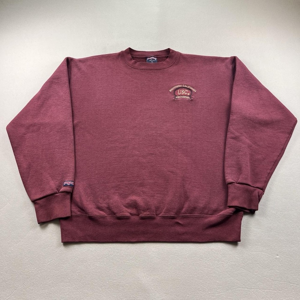 Vintage USC Trojans Sweatshirt Mens Large Red Jansport University College 90s