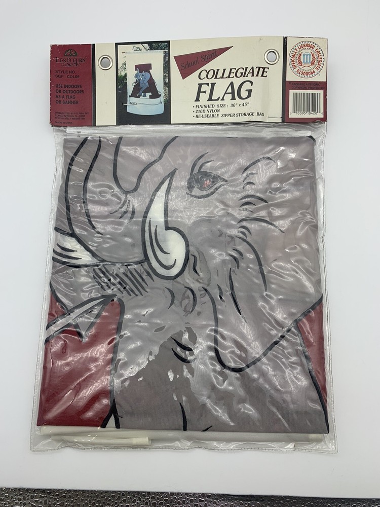 VTG Alabama Crimson Tide Indoor/Outdoor Flag 30”x45” Banner Embroidered Big Al