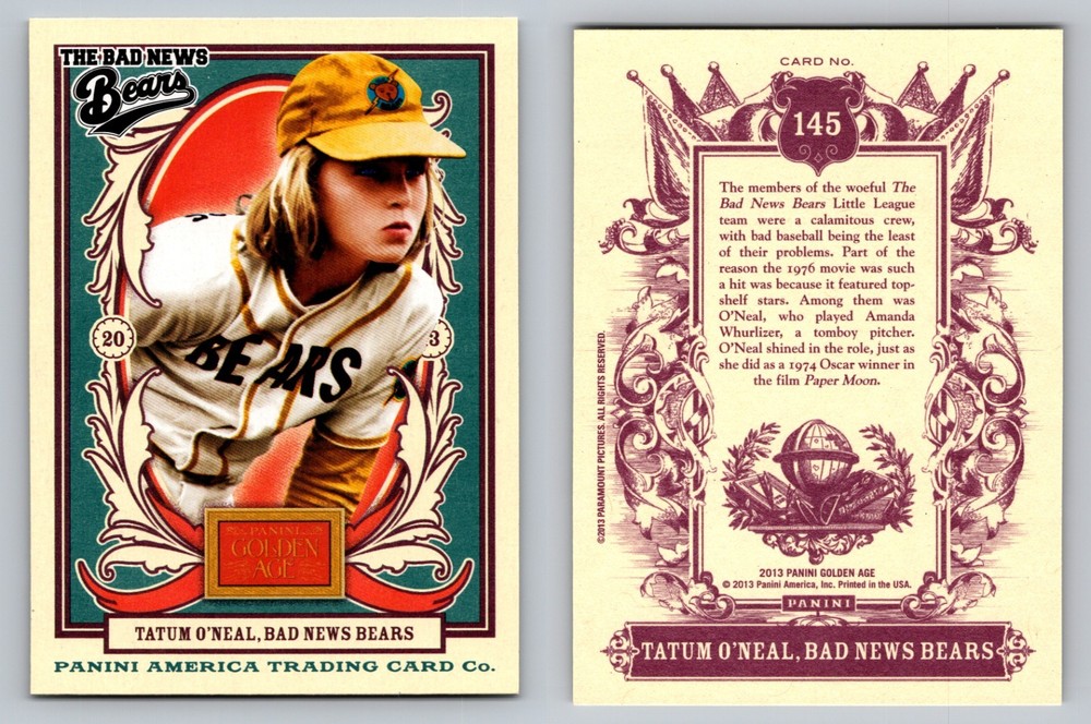 Tatum O’Neal Bad News Bears 2013 Panini Golden Age Card / Chico’s Bail Bonds