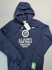 Nike Hoodie U.S. Olympic Wrestling Trials 2024 Mens S Navy NWT