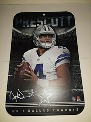 Dallas Cowboys Dak Prescott Plastic Player Sign 16.5″ x 10.5″