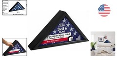 Small Triangular Flag Case – Fits 3×5′ Ceremonial Flags, Wall or Tabletop Mount