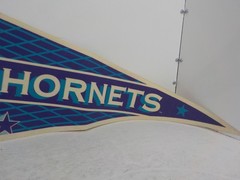 N A718 90’s Charlotte Hornets Pennant Felt Flag Purple Teal NBA Wincraft