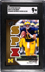Tom Brady 2010 Upper Deck SPX SGC 9 Winning Materials Game Used Patch NFL /125