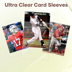 600 Count Card Sleeves, Clear Soft Trading Card Sleeves, Polypropylene (PP), Fit