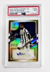 2020 Topps Chrome UCL Weston McKennie Gold Refractor Auto PSA 9 13/50
