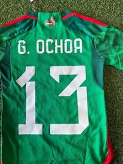 adidas Mexico Youth Home Jersey 22/23 Legend G.Ochoa #13 Sz YXS- Green