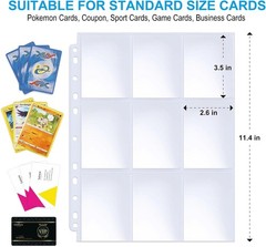 540 Pockets Card Sleeves Binder Sheets Baseball Card Sleeves Pages for 3 Ring…