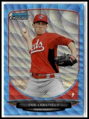 2013 Bowman Chrome #BCP124 Dan Langfield Prospects Blue Wave Refractors