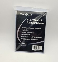 (100-Pack) Pro-Safe 5″ x 7″ Photo & Postcard Sleeves 2 Mil Archival Safe 5×7