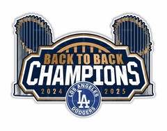 Los Angeles Dodgers 2024 – 2025 Back to Back Champions Precision Cut Decal