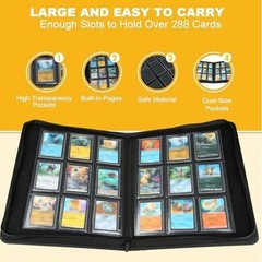 Toploader Binder, Holds 288 Toploaders 9 Pocket Top Loader Binders with Sleeves