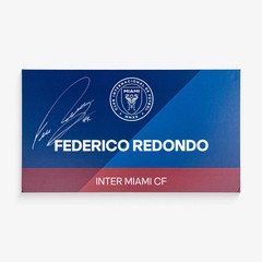 2025 Federico Redondo Autographed Locker Name Plate Media Day Inter Miami