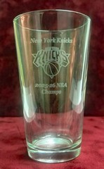 New York Knicks 2025 – 2026 NBA Champions 16 oz heavy duty pint glass