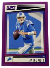 Jared Goff 2022 Score Purple Foil Parallel Detroit Lions – #87