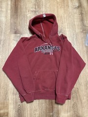 Vintage University of Arkansas Razorbacks Hoodie Sweatshirt J America Mens M Red