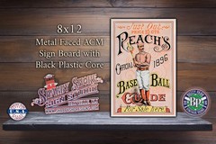 1896 Reach Baseball Guide Cover Sturdy Metal Indoor/Outdoor Sign 8×12