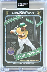 TOPPS PROJECT 2020 #71 RICKEY HENDERSON by Artist BEN BALLER ** 1980 ATHLETICS