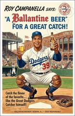 Roy Campanella 11X17 Poster Ballantine Beer Brooklyn Dodgers FREE SHIPPING