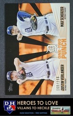 2023 Topps 1-2 Punch #/299 JUSTIN VERLANDER/MAX SCHERZER Black #12P-17 Tigers