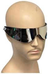 Hitman WWF Logo Silver Bret Hart Wrap Around Shades Sunglasses
