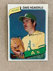 1980 Topps Baseball Card #177 Dave Heaverlo Oakland A’s Athletics NMMT Free Ship