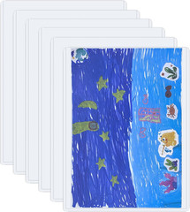 7 Pcs 8.5×11 Rigid Print Protectors Top Loaders Clear Plastic Page Protectors