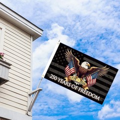 MAGJIUKE 250 Years of Freedom American Flag 3×5 Single-sided 3x5Ft, Black