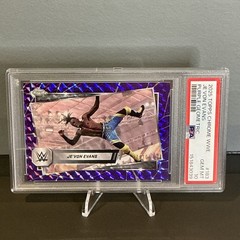 2025 Je’Von Evans WWE Topps Chrome Purple Geometric Refractor 07/10 PSA 10