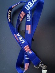 USA LANYARD FLAG OLYMPICS ID HOLDER NEW MINT CONDITION