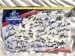 Signed 2017 NCAA Lacrosse Championship Poster Merrimack Warriors Title Team