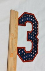New #3 2017 MLB 4th of July team issue authentic uniform number 8 X 5 inches