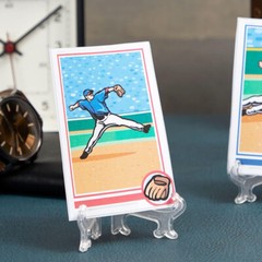 25/50 Pack Card Stand Trading Card Stands Baseball Display Stand Holder 3″ USA