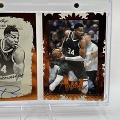 2025 Leaf History Book Art Book Bronze #AB-GA1 Giannis Antetokounmpo Auto /25