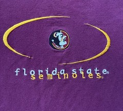 Vintage 1990s Florida State Seminoles Embroidered T-Shirt
