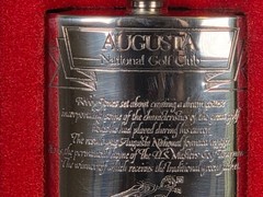 Augusta National Golf Club Pewter Flask Masters Championship Course Boxed Eng