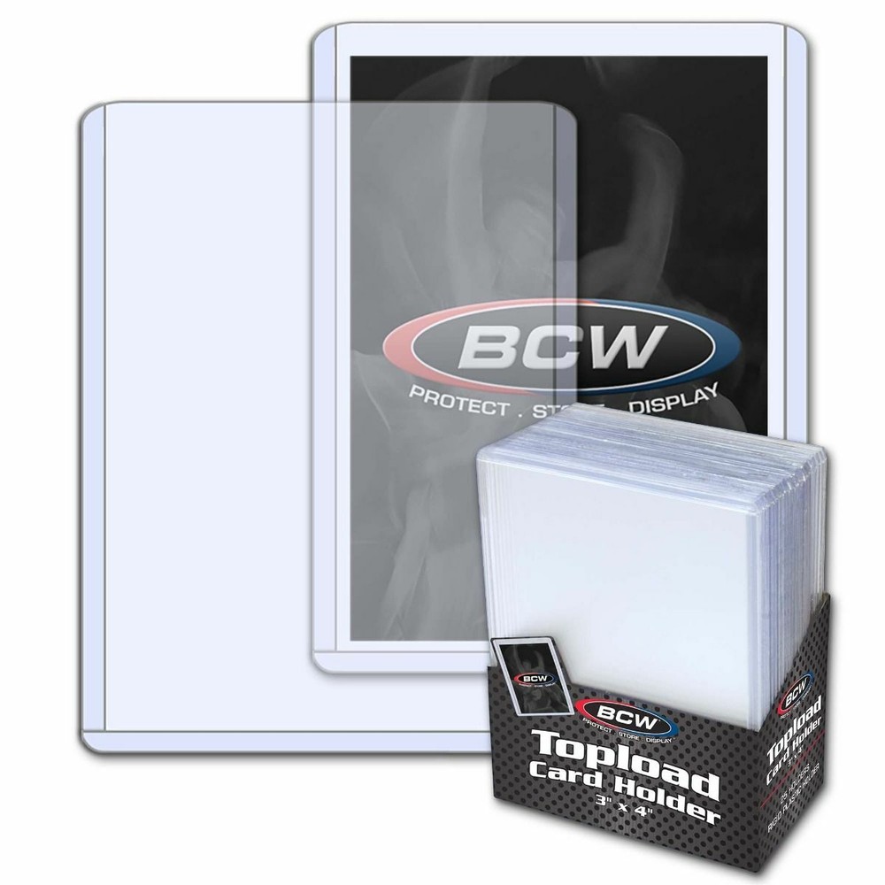 BCW 3X4 Toploader Sports Gaming 20pt Card Holder 12 Mil Standard (25) Per Pack