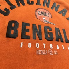 Cincinnati Bengals Throwback Helmet Logo Hoodie Men’s L Orange NFL Ultra NWT