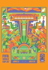 FIFA World Cup 2026 Football Soccer OFFICIAL 24×36 POSTER – Host MEXICO CITY