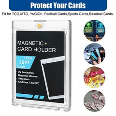 2-20 Pack Magnetic Card Holder 35-180pt for Trading Cards, Baseball Card Holder
